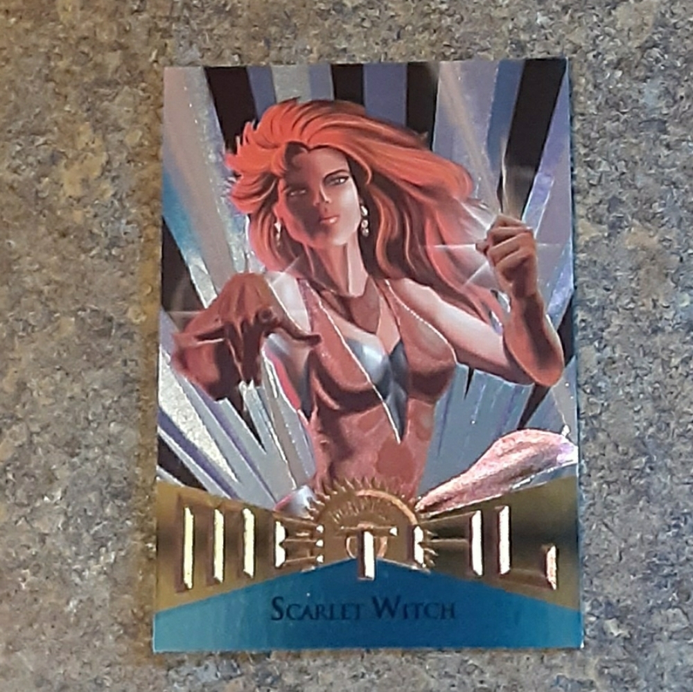 Marvel Metal Scarlet Witch Collector's Card - VGC